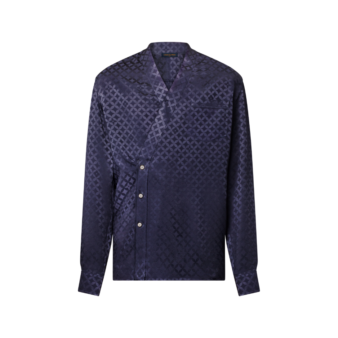 Graphic Jacquard Long-Sleeved Kimono Shirt - Ready-to-Wear | LOUIS
